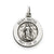 Sterling Silver Antiqued Saint Martha Medal, Classy Charm hide-image
