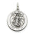 Antiqued Saint Martha Medal, Alluring Charm in Sterling Silver