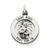 Sterling Silver Antiqued Saint Roch Medal, Stylish Charm hide-image