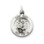 Antiqued Saint Roch Medal, Stylish Charm in Sterling Silver