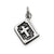 Antiqued 3-D Bible Charm in Sterling Silver