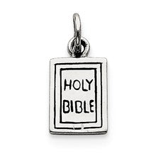 Sterling Silver Antiqued Holy Bible Charm hide-image