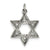 Antiqued Star of David Charm in Sterling Silver