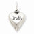 Sterling Silver Antiqued Truth Heart Pendant, Pendants for Necklace