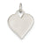 Polished Heart Charm in Sterling Silver