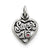 Sterling Silver Antiqued Sweet 16 Heart Charm hide-image