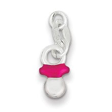 Sterling Silver Enameled Pacifier Charm hide-image