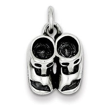Sterling Silver Antiqued Baby Shoes Charm hide-image