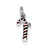 Enamel Candy Cane Charm in Sterling Silver