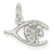 Sterling Silver Four Leaf Clover & Wishbone Charm hide-image
