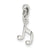 Music Note Charm in Sterling Silver
