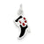 Sterling Silver Black & Red Enameled Boot Charm hide-image