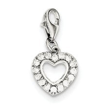 Sterling Silver CZ Heart Charm hide-image
