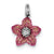 Sterling Silver Pink Enamel Flower Charm hide-image