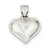 Puffed Heart Charm in Sterling Silver