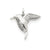 Hummingbird Charm in Sterling Silver w/Stellux Crystal