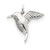 Sterling Silver w/ Stellux Crystal Hummingbird Charm hide-image