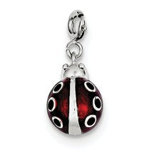 Sterling Silver Enamel Ladybug Charm hide-image