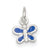 Sterling Silver Enameled Blue Butterfly C Charm hide-image