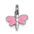 Sterling Silver Pink Enamel Dragonfly Charm hide-image