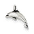 Sterling Silver Antiqued Small Dolphin Charm hide-image