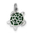 Sterling Silver Green Enamel Turtle Charm hide-image