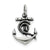 Antiqued Anchor Charm in Sterling Silver