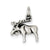 Antiqued Moose Charm in Sterling Silver