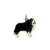 Enameled Bernese Mountain Dog Charm in Sterling Silver