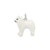 Enameled Samoyed Charm in Sterling Silver