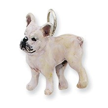 Silver Enamel French Bulldog Charm hide-image