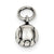 Sterling Silver 3-D Antiqued Tennis Ball Charm hide-image