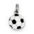 Sterling Silver Enameled Soccer Ball Charm hide-image