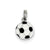 Enameled Soccer Ball Charm in Sterling Silver