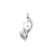 Antiqued 3-D Praying Hands Charm in Sterling Silver