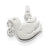 Sterling Silver CZ Polished Dove Charm hide-image