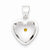 Sterling Silver Enameled with Mustard Seed Heart Pendant, Pendants for Necklace