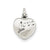 Love Puffed Heart Charm in Sterling Silver