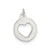 Polished Circle w/Heart Charm in Sterling Silver