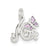 Polished Mom Butterfly Enameled Charm in Sterling Silver
