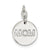 Polished Circle Mom Charm in Sterling Silver