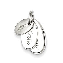 Sterling Silver Polished Wish True Love Charm hide-image