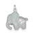 Sterling Silver CZ Grey Enameled Polished Elephant Charm hide-image