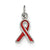 Sterling Silver Red Enameled Awareness Charm hide-image