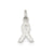 White Enameled Awareness Charm in Sterling Silver