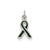Green Enameled Awareness Charm in Sterling Silver