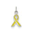 Yellow Enameled Awareness Charm in Sterling Silver
