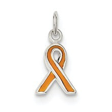 Sterling Silver Orange Enameled Awareness Charm hide-image