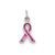 Pink Enameled Awareness Charm in Sterling Silver