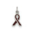 Brown Enameled Awareness Charm in Sterling Silver
